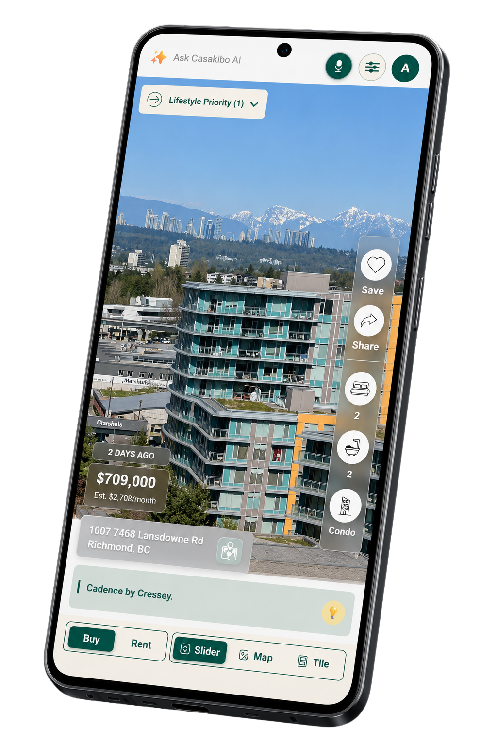 Immersive full-screen slider browsing